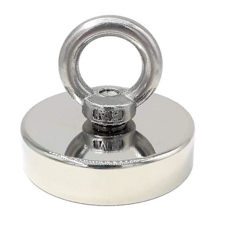 Superstærk neodymmagnet 120 kg - Stærk magnet til magnetfiskeri - 60 mm med neodymøje{ROG}