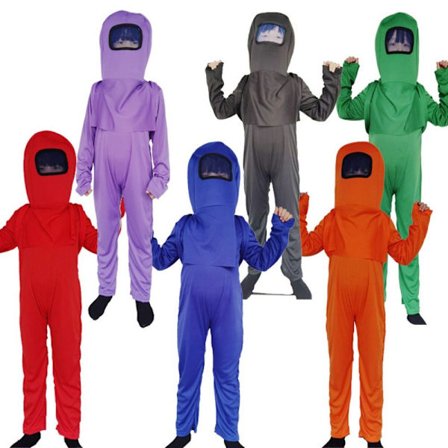 Kids Cosplay Among Us Costumes Party Fancy Dress Set
