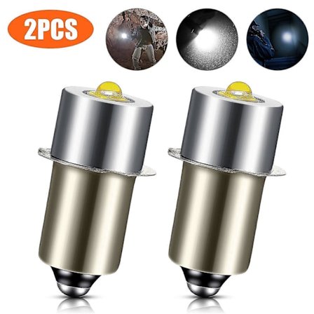 2 KPL P13.5S DC6V-24V LED Päivityslamput Valkoinen Maglite-taskulamppu 6500K 3W gx20241205551 [DB]