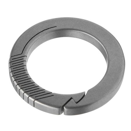 Titaaninen karabiinihaka avaimenperä pikakiinnityksellä, jousilukollinen avaimenperä