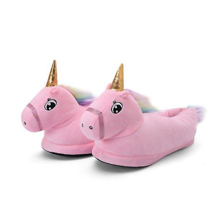 3-12 År Vinter Enhjørning Tøfler Baby Gutt Jente Tøfler Myke Plysj Soverom Hjem Tøfler Innendørs Furry Baby Barn Rosa