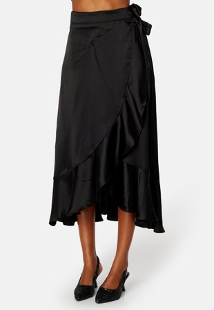 Object Collectors Item Sateen Wrap Skirt A Fair Black Klær