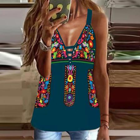 Dam Ärmlös Cami S V-hals Camisole