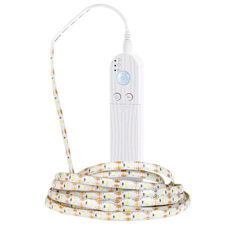 1 LED-sensorljus smart ljuslist vattentätt ljus utan batteri (100X2.8X1.5CM, vit)