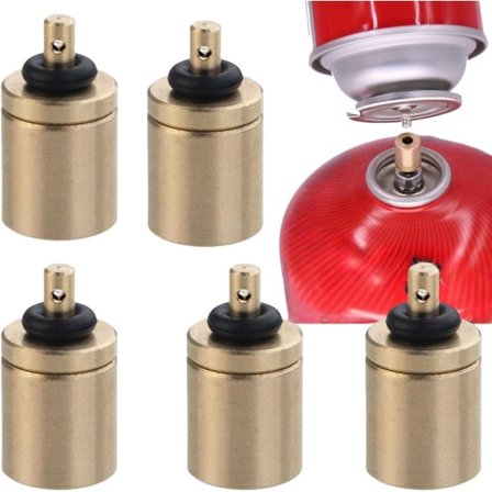 5-pack Gasflaska Adapter, Camping Gasflaska Påfyllningsadapter, Gas Påfyllningsadaptrar, för Camping Gasbrännare Tillbehör