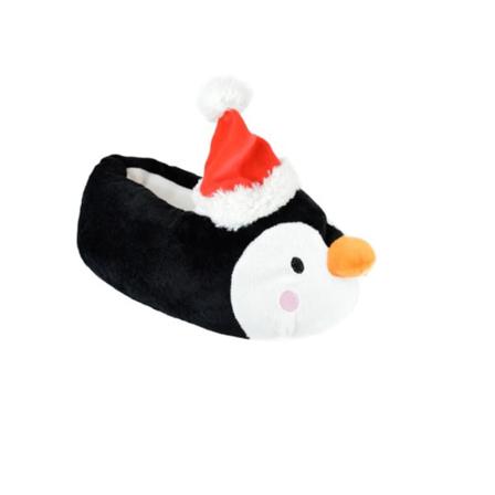 Slumberzzz Dam/dam Vuxen Penguin Tofflor Uk 7-8 Svart/w