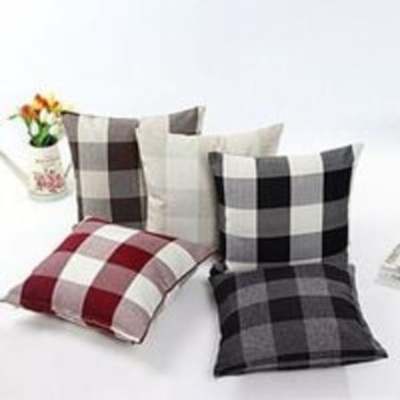 IC Geometriskt sofföverdrag, hem, vardagsrum, sovrum, heminredning, 45x45cm, 2-pack (svart vit 4 delar)
