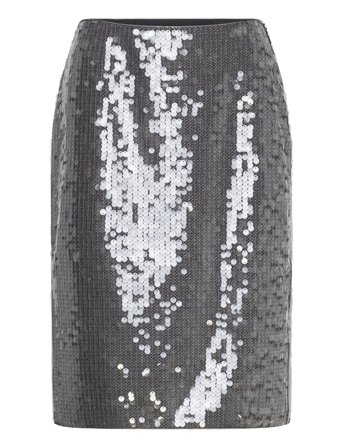 Net Sequin Midi Skirt Grey ROTATE Birger Christensen