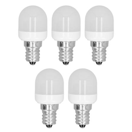 5 st taklampor 1.5W Hög temperaturbeständig vit 75 ljusflöde E12 bas LED-lampor för kontor sovrum korridor vitt ljus