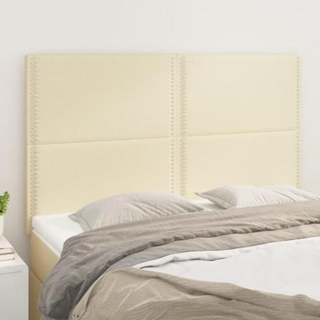 Vidaxl Huvudgavlar 4 St Gräddvit 72x5x78/88 Cm Konstläder Kräm