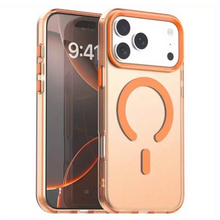 iPhone 17 Pro Oransje MagSafe-deksel – Støtsikkert & Trådløs Lading