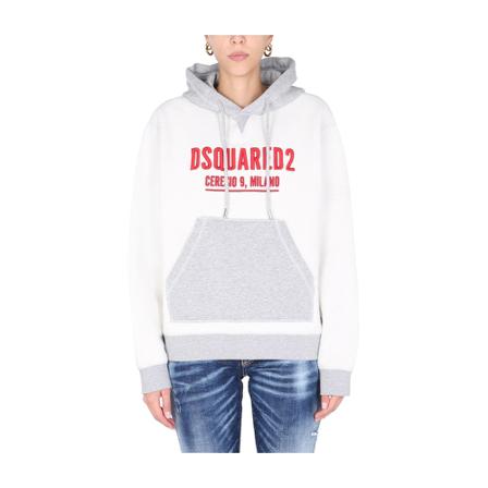 Dsquared2 Sweatshirt With Embroidered Logo Grå, Dame Sweatshirts