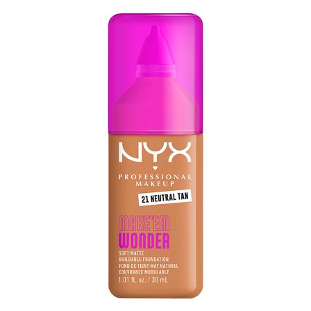 NYX PROFESSIONAL MAKEUP Make Em Wonder Foundation 21 Neutral Tan, Makeup, Ansigt, Foundation