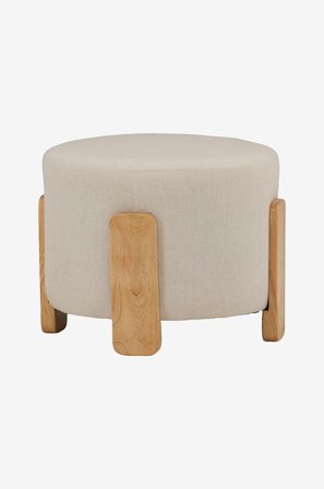 Venture Home - Puf Coffey - Hvid - Fodskamler & puffer - Fra Homeroom