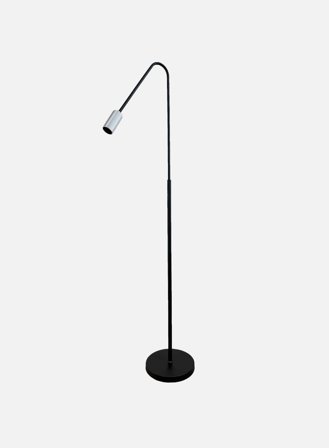 Decor gulvlampe - sort/matt aluminium