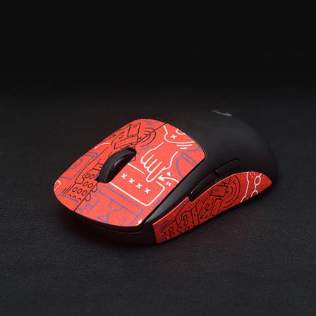 Mouse Grip Tejp Skridsko Handgjord Klistermärke Halkfri Lizard Skin Suc