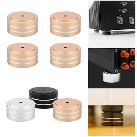 Aluminium Hifi Amp-högtalare Isolationsstativ Skivspelare Dac Fötter Pad 40x20mm 4st