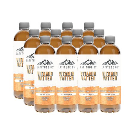 12 x Latitude 65, Vitaminvatten, 500 ml