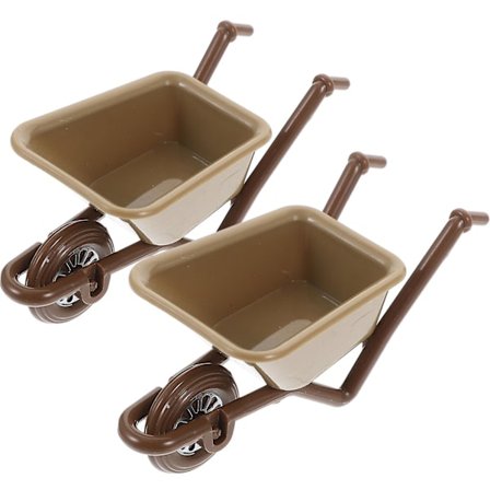 2-pak simulering trolley model miniature trolley mikro landskab dekoration (9.00X4.00X4.00CM, multi-farve)