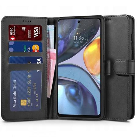 Motorola Moto E32s Plånboksfodral Pu-läder 4-fack Svart