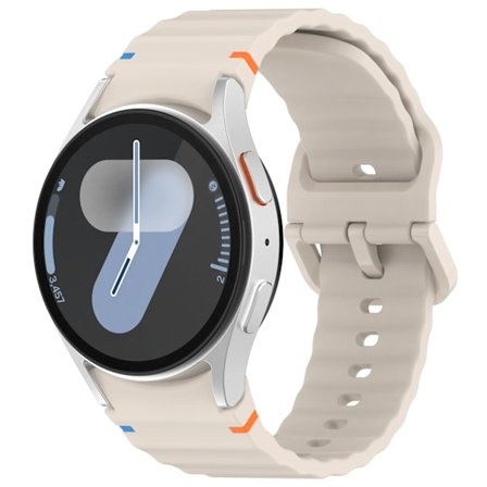 Officiellt silikonarmband för Samsung Galaxy Watch 7/FE/6/5/4 44mm 40mm 5 Pro Vågarmband för Watch 6 4 Classic 46mm 42mm Band