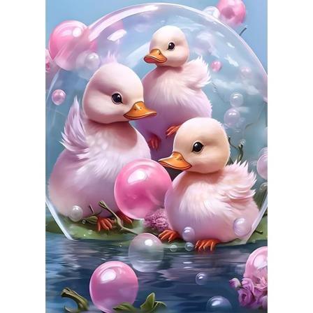 30x40cm, Animal Diamond Painting Kit pieni ankka strassikivi embro