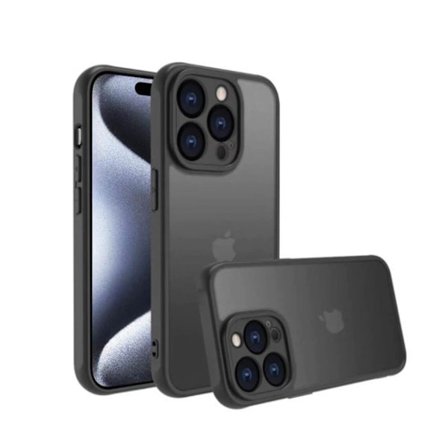 Panzer silikonikotelo iPhone 16:lle, musta