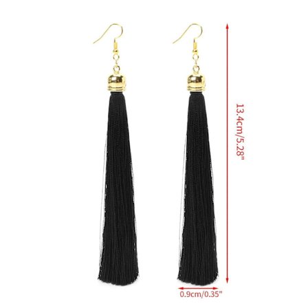 Klassiske øredobber med dusker og nagler for kvinner, ensfargede stifter, smykker til jenter, festival, bursdagsfest, øretilbehør