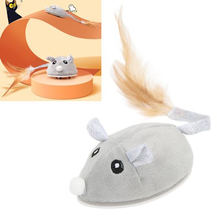 USB-ladbare realistisk katt-mus leketøy, interaktivt automatisk bevegelig mus leketøy for innendørs