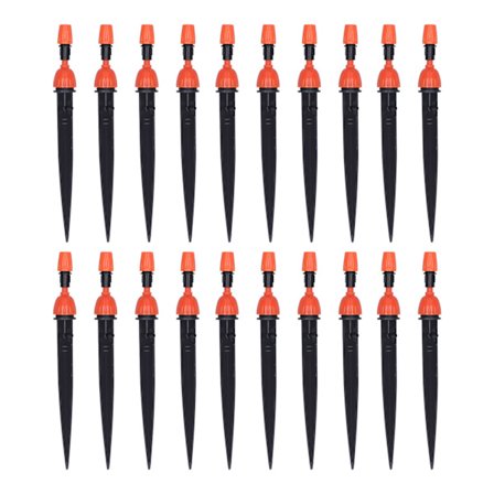 20 stk. Justerbar mikrospreder-drypdyse til 4/7 mm rør, havevanding, vandingssystem