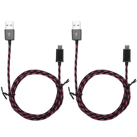 2 kpl pikalatausjohtoa Micro USB -datakaapeli nailonpunottu kaapeli Android-puhelimeen