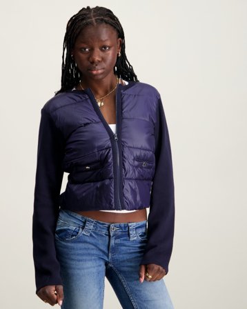 Gina Tricot Young Y padded rib jacket Blå Jackor Tjej - Kids Brand Store