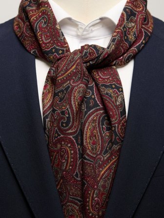 Schwarzer Paisley-Schal