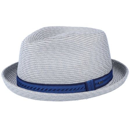 Seeberger - Blu straw Cappello - Mannes Cement Multi Straw Hat @ Hatstore