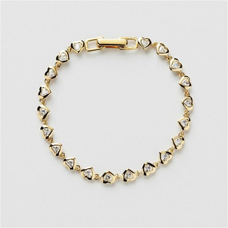 Bezel Hearts Bracelet