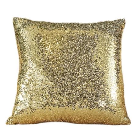 Galaxy Hemma Yksivärinen Paljetti Tyynynpäällinen Sovelletaan Neliömäiseen Pehmusteeseen 40cmX40cm (Kulta)
