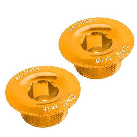 2 stk. M18 Sykkel Krankdeksel Skruehette Støvtett Vanntett Aluminiumslegeringsdeler for Prowheel Hollow Integrert Kranksettgylden
