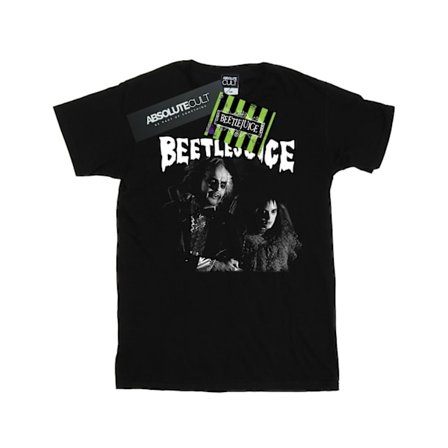 Beetlejuice Dam/Damer Monokrom Par Bomull Boyfriend T-Sh