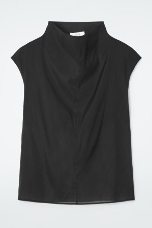 COS Women's The Sheer Sleeveless Top in Black