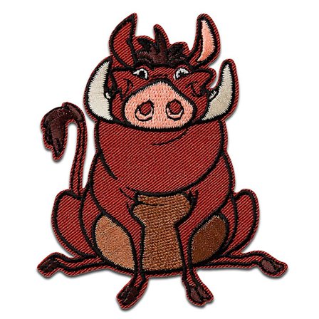 Disney - Lejonkungen Pumba Djur - Patch / Strykmärke / Stryk på / Märken / Stryk på