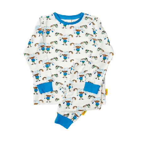 PIPPI Långstrump-pyjamas JULY Pyjamas Vit 98/104