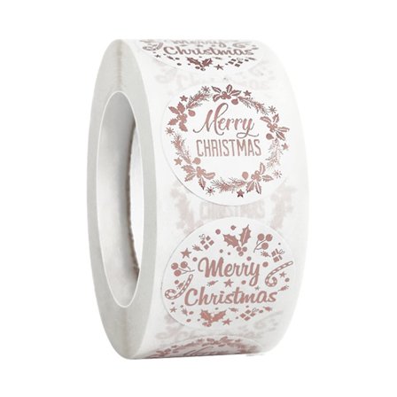 Mordely God Jul-klistermärke Klart Glad Jul Runda klistermärken