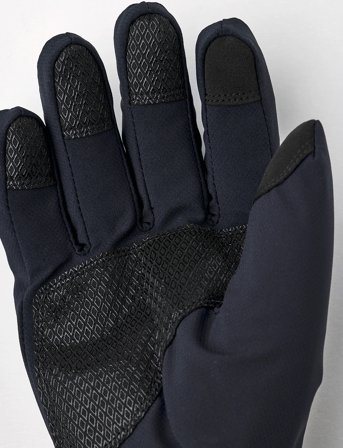 Hestra Czone Contact Pick Up - 5 Finger Black - Black - 7