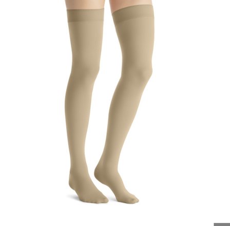 JOBST Opaque lårstrømpe, Klasse 1, large, natural, 1 par