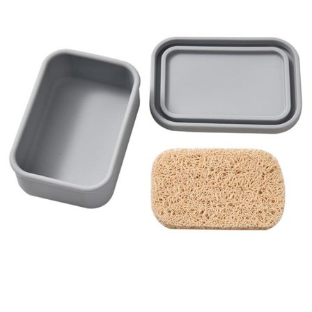 Lækagesikker Rejse Sæbebeholder med Låg - Bærbar Silikone Sæbeholder