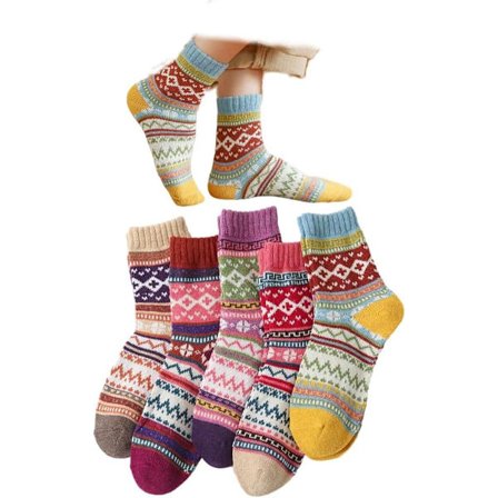 5 par (Style-A) Vintersokker - Hjemmesokker - Hjemmesko sokker