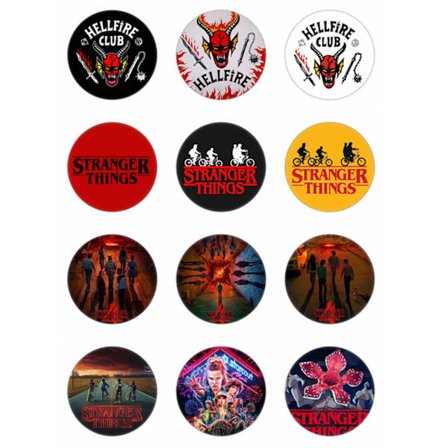 Stranger Things Emalj Pin Badge Set