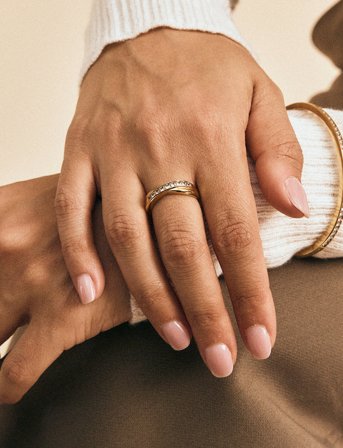 Edblad Andorra Ring Duo - Gold - XS/16.0MM