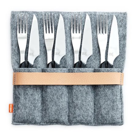 ØYO Steak Cutlery 8 Pieces eating utensils Grey OneSize