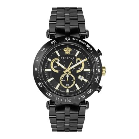 Versace Watches Sort, Herre Ure, Størrelse: ONE Size